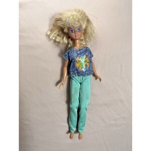 RARE Vintage 1987 Mattel Team‎ Skipper Barbie  Doll Blue Faux Denim SBlonde Hair